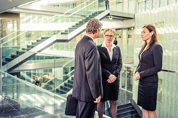 istock Businesspeople discussing in office 495842504