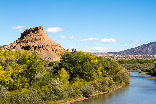 istock Chama River Winding Around a Butte, Abiquiu, New Mexico 495851877
