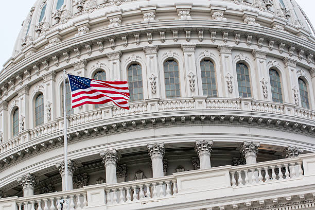 istock US Flag Flying at US Capitol in Washington DC 495851977