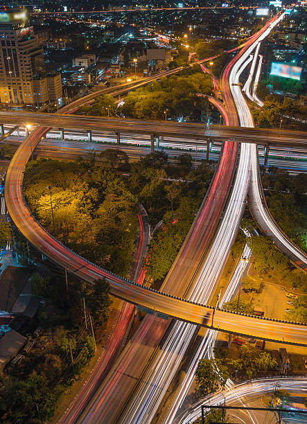 istock Elevated highway, some part of the bridge curve 495857437