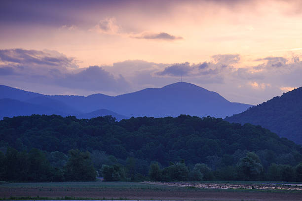 sunset natur-gebirge - mount pisgah stock-fotos und bilder