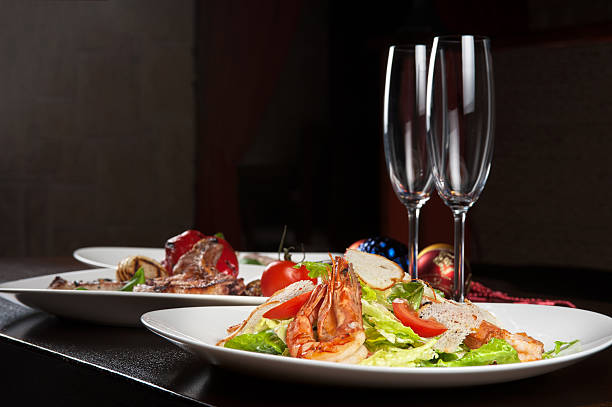istock Tasty shrimp salad 495868323