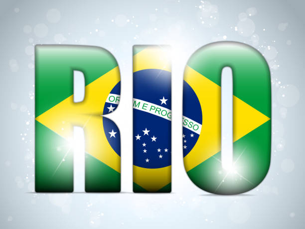 istock Brazil 2014 Letters with Brazilian Flag 495869197