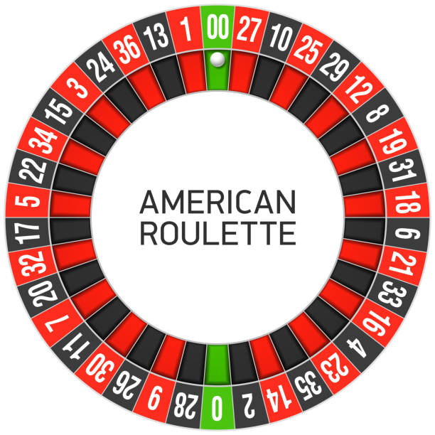 ilustrações, clipart, desenhos animados e ícones de american roda de roleta - roulette roulette wheel gambling game of chance