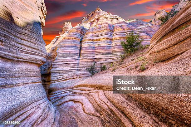 Tent Rocks Canyon At Sunrise Stock Photo - Download Image Now - New Mexico, Rock - Object, Geology