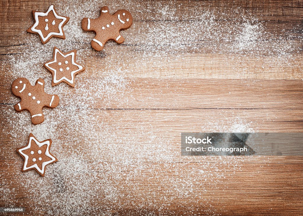 Christmas biscuits, gingerbread Gingerbread on wooden background Gingerbread Cake Stock Photo