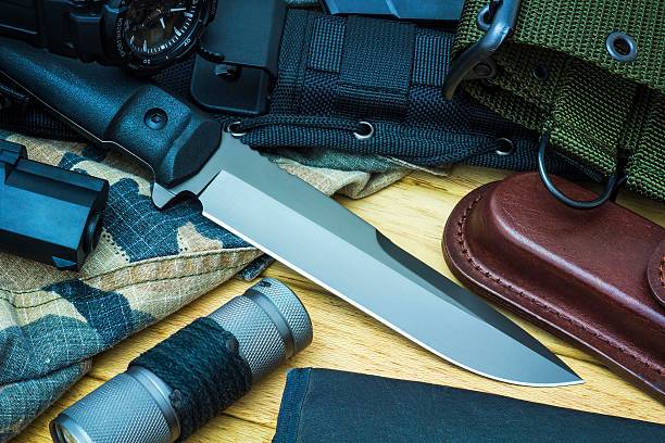 istock Knife and military equipment 495869965