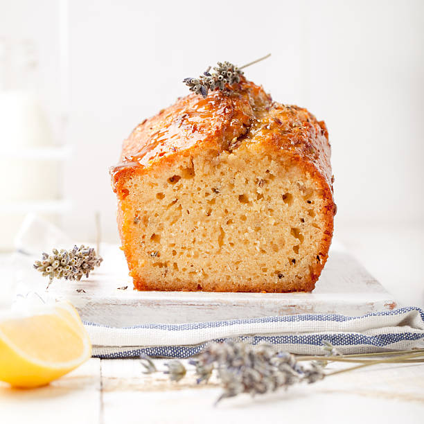 istock Lavender, lemon cake with fresh lemons and lavender flowers 495870704