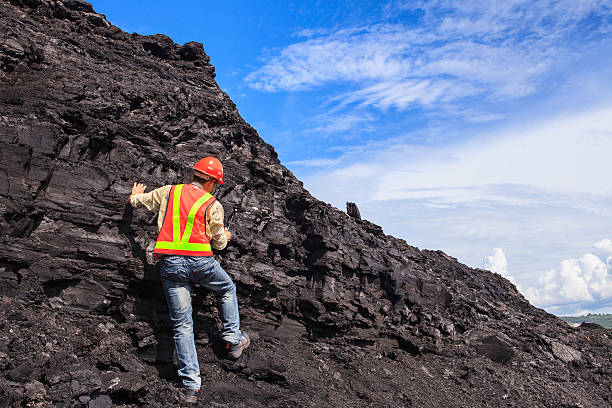 coal geologist coal geologist at lignite mine North of THAILAND geologist stock pictures, royalty-free photos & images