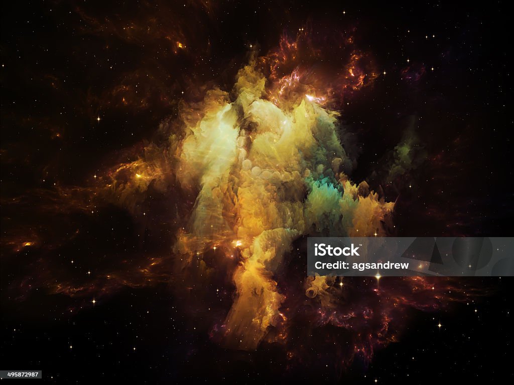 Cosmos Within Universe Is Not Enough series. Creative arrangement of fractal elements, lights and textures to act as complimentary graphic for subject of fantasy, science, religion and design Abstract Stock Photo