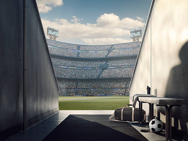 istock View to soccer stadium from players zone 495873022