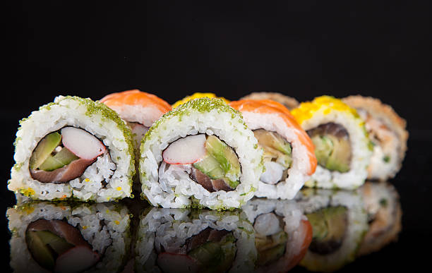 istock Japanese seafood sushi set 495873181