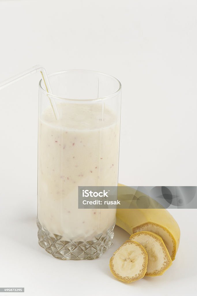 Sumo de Banana com bananas - Royalty-free Alimentação Saudável Foto de stock