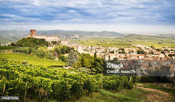 View Of Soave And Its Famous Medieval Castle Stock Photo - Download Image Now