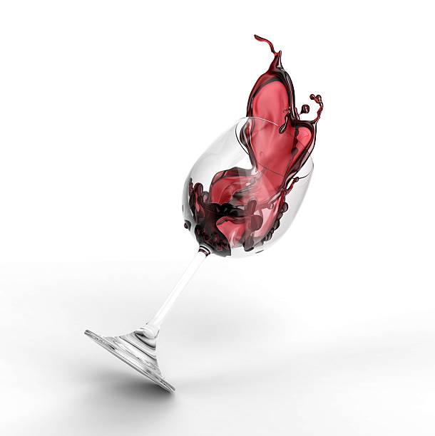 istock wine spilled out of glass isolated on white 495874192