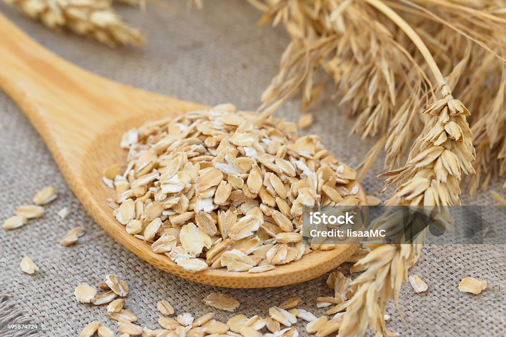 Oats with ears of cereal Oats - Food Stock Photo