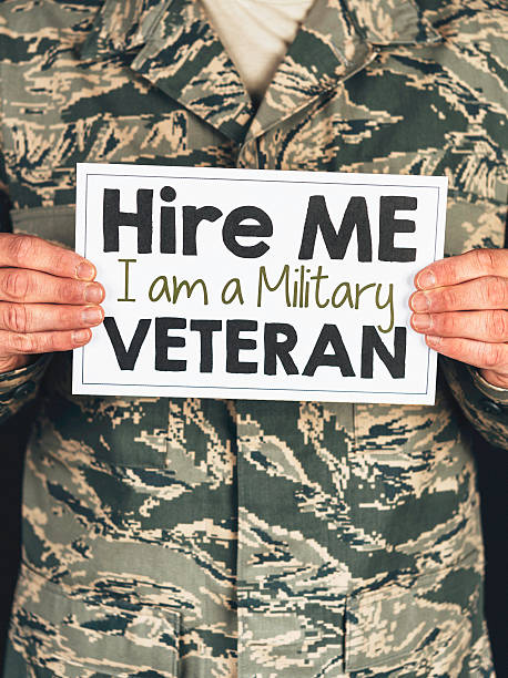 istock Military veteran looking for work. Hire Me, I'm a Veteran 495875058