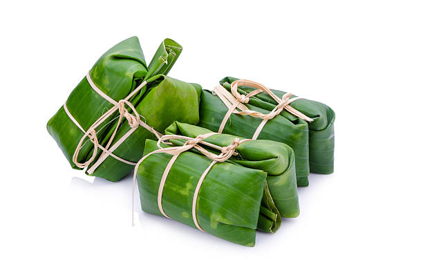 istock Thai dessert style which insert banana and black 495875688