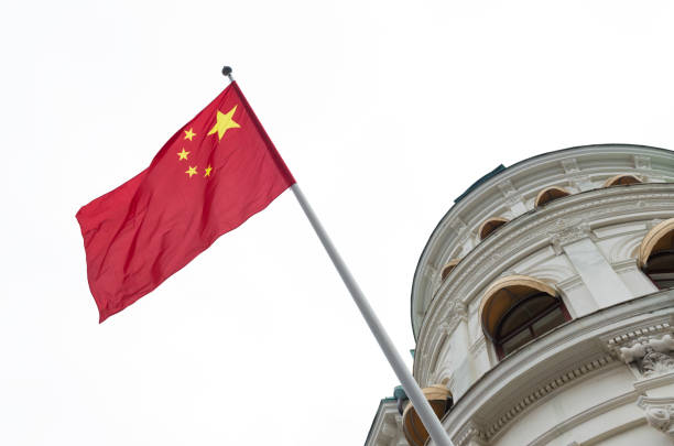 istock Chinese national flag in Gothenburg 495876132