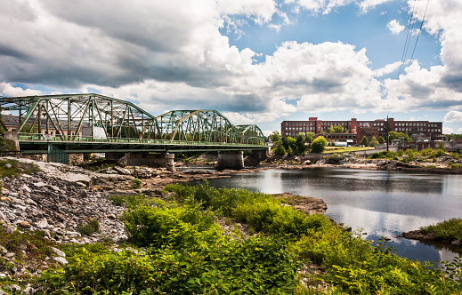 View of Fort Ambross Mill in the town of Brunswick in Maine, USA