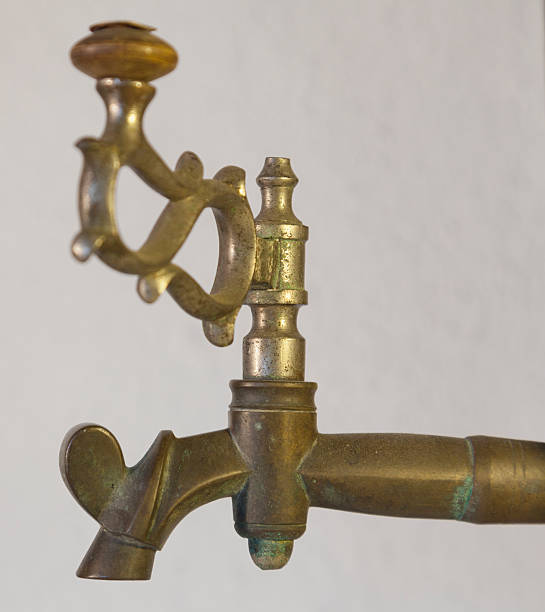 istock Antique bronze faucet of samovar. 495878088