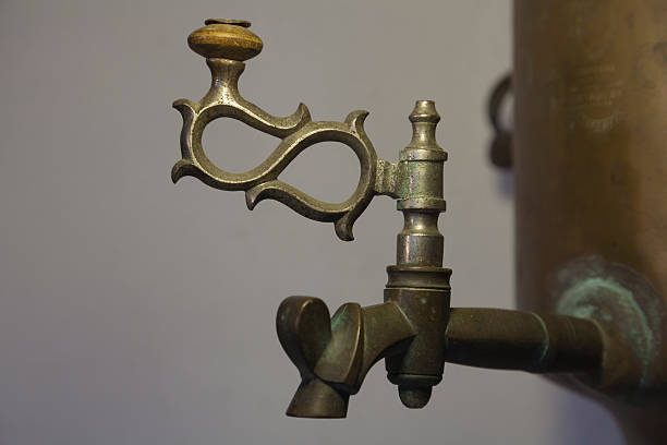 istock Antique bronze faucet of samovar. 495878176