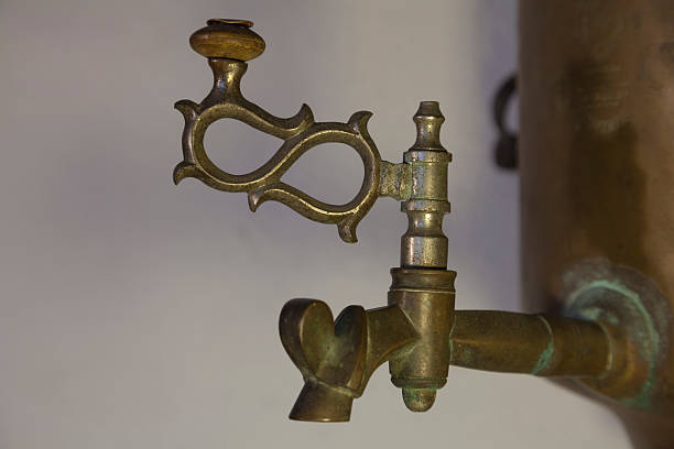 istock Antique bronze faucet of samovar. 495878210