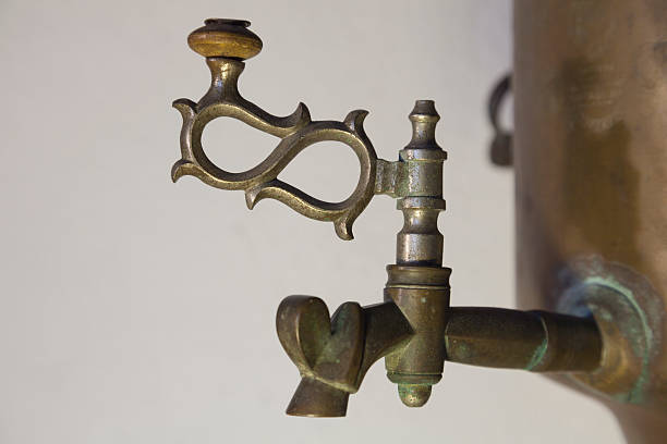 istock Antique bronze faucet of samovar. 495878232