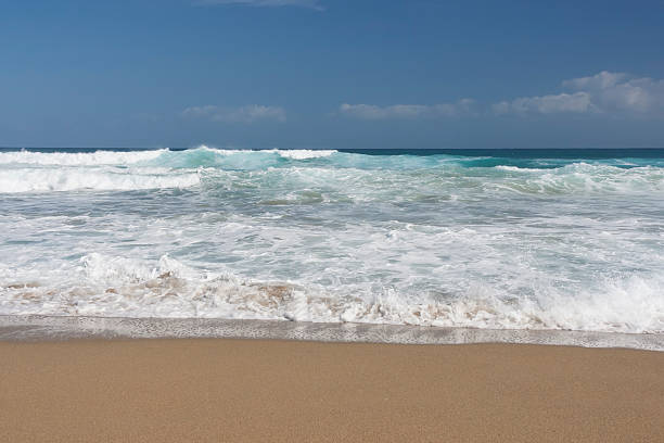 istock Blue sky, blue sea and sand beach. 495879580