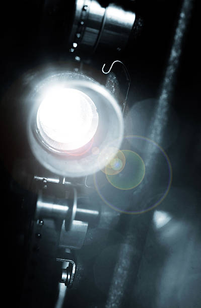 istock Vintage movie projector with lens flare 495879768