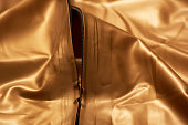 zipper on golden dress
