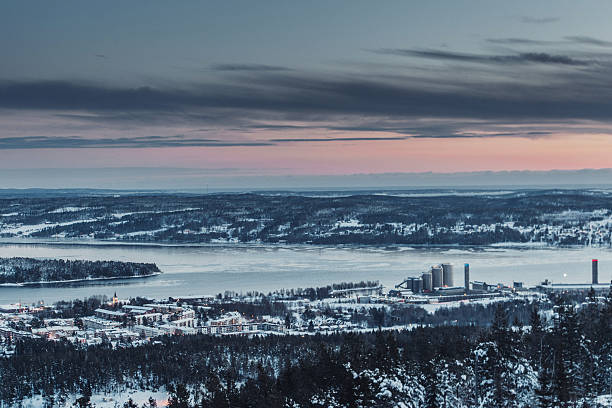 sundsvall city in norrland sweden - sundsvall bildbanksfoton och bilder