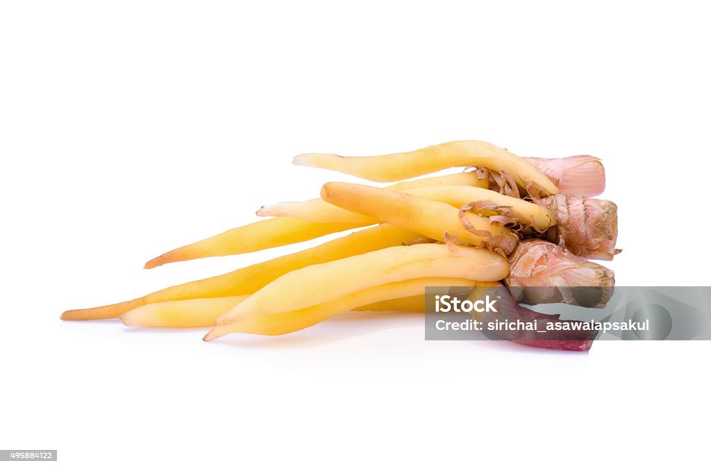 Fingerroot, Kaempfer, Boesenbergia on white background 2015 Stock Photo