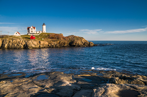 Cape Neddick Lighthouse(1879) is located on a small island known as The Nubble in York Maine.