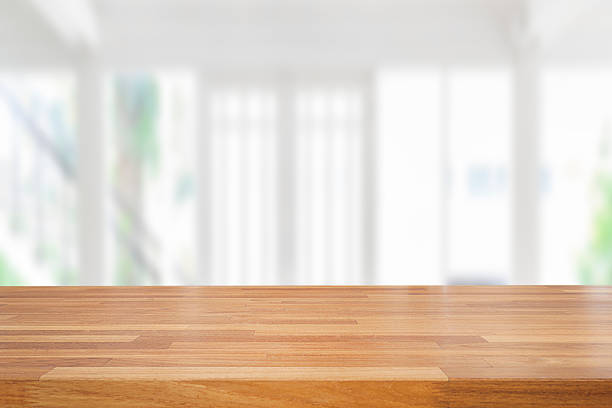 istock Empty wooden table and room interior decoration background 495897854