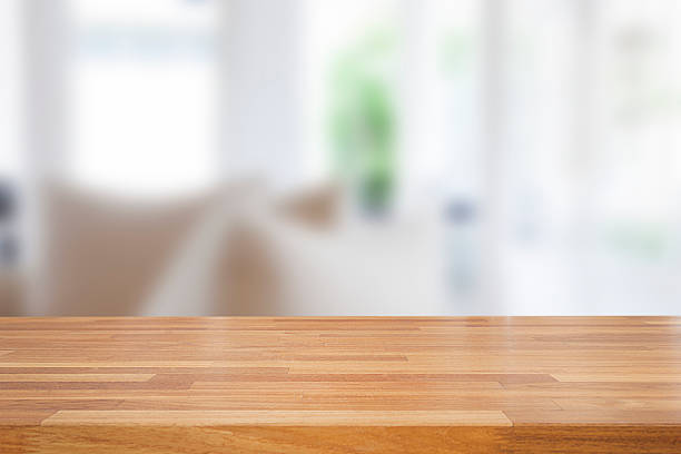 istock Empty wooden table and room interior decoration background 495897990