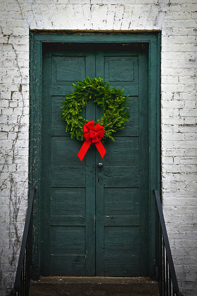 Green Christmas Door Wreath Green Christmas Door Wreath