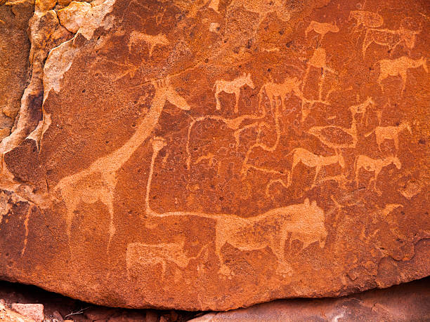 istock Prehistoric Bushman engravings at Twyfelfontein in Namibia 495898204