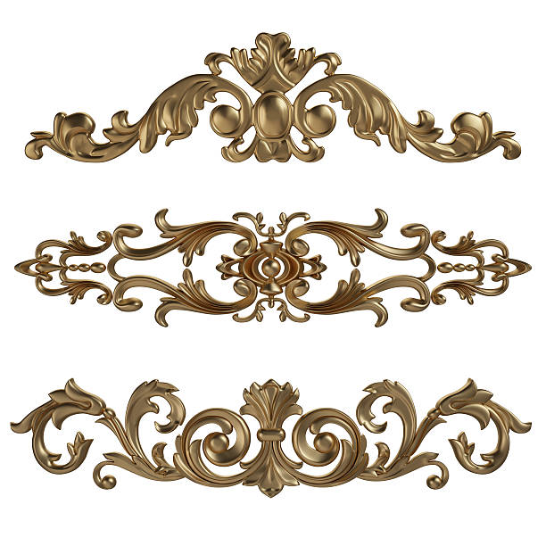 istock Gold ornament on a white background 495898878