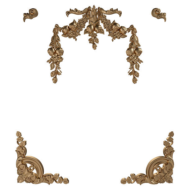 istock Gold ornament on a white background 495899462