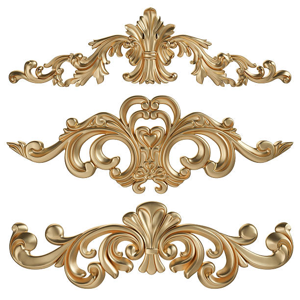 istock Gold ornament on a white background 495901526