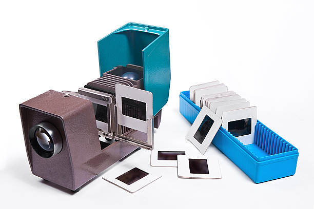 istock Vintage filmstrip projector on the white background. 495903150
