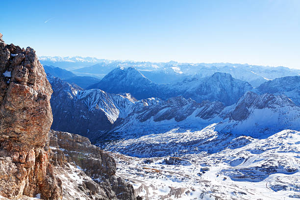 istock Panorama of Karwendel and Austria from Zugspitze 495905630