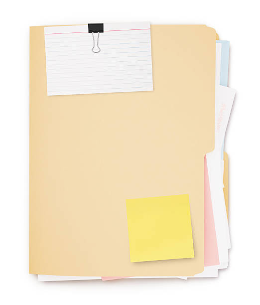 папка полный из бумаги (с путем - index card paper clip paper blank стоковые фото и изображения