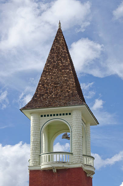 belfry の歴史的教会でリードヴィル、コロラド州 - victorian architecture audio ストックフォトと画像