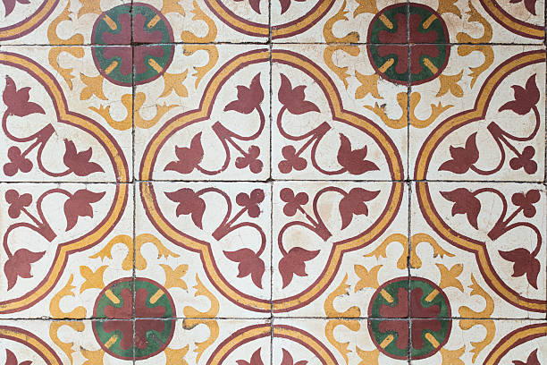 istock Colorful ancient Chinese style floor tiles 495910766
