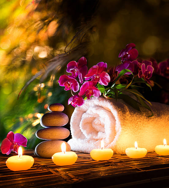 istock spa massage in garden - vertical composition relax 495916047