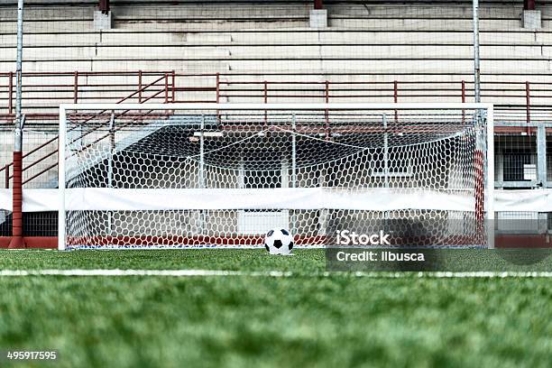 Football Match In Stadium Penalty Kick Stock Photo - Download Image Now - Activity, Candid, Color Image