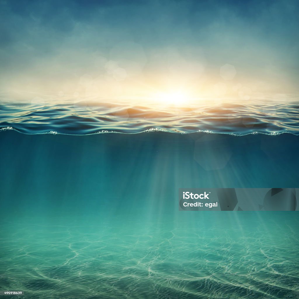 Abstract underwater background Abstract underwater background with sunbeams Sea Stock Photo