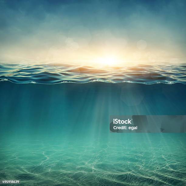 Abstract Underwater Background Stock Photo - Download Image Now - Sea, Underwater, Water